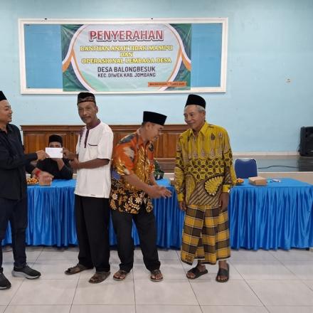 Bantuan Anak Tidak Mampu dan Pencairan Operasional Lembaga Desa